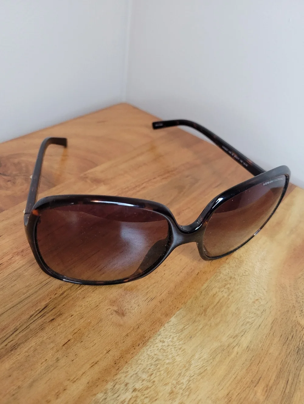 Armani Exchange AX208/S V08 Oversized Brown Tortoise Shell Sunglasses 60-17 130